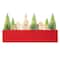 Glitzhome® 14" Christmas Believe House & Brush Trees Table Décor